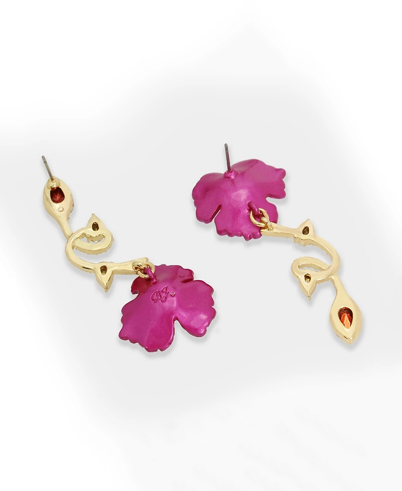 Betsey Johnson Floral Mismatch Earrings