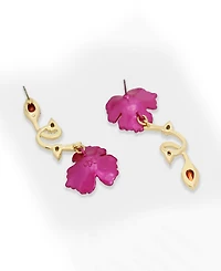 Betsey Johnson Floral Mismatch Earrings