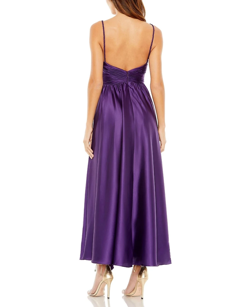 Mac Duggal Women's Ruched Top Halter Gown