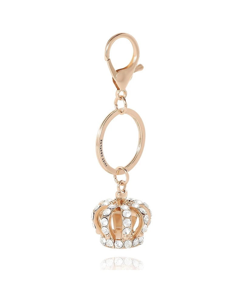 Juicy Couture Crystal Crown Keychain – Elegant Gold Accessory