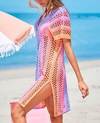 Cupshe Women's Berry Sorbet Ombre Cover-Up Mini Beach Dress