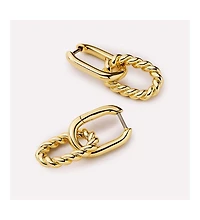 Ana Luisa Gold Drop Earrings - Ash Double Mini