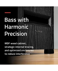 Fluance Ri91 Reference Stereo Powered Floorstanding Tower Speakers with High Performance Amt Tweeters, 2x6.5" Drivers, 150W Amplifier for Turntable, T