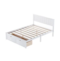 Platform Bed in Solid and Engineered Wood for Modern or Classic Bedrooms