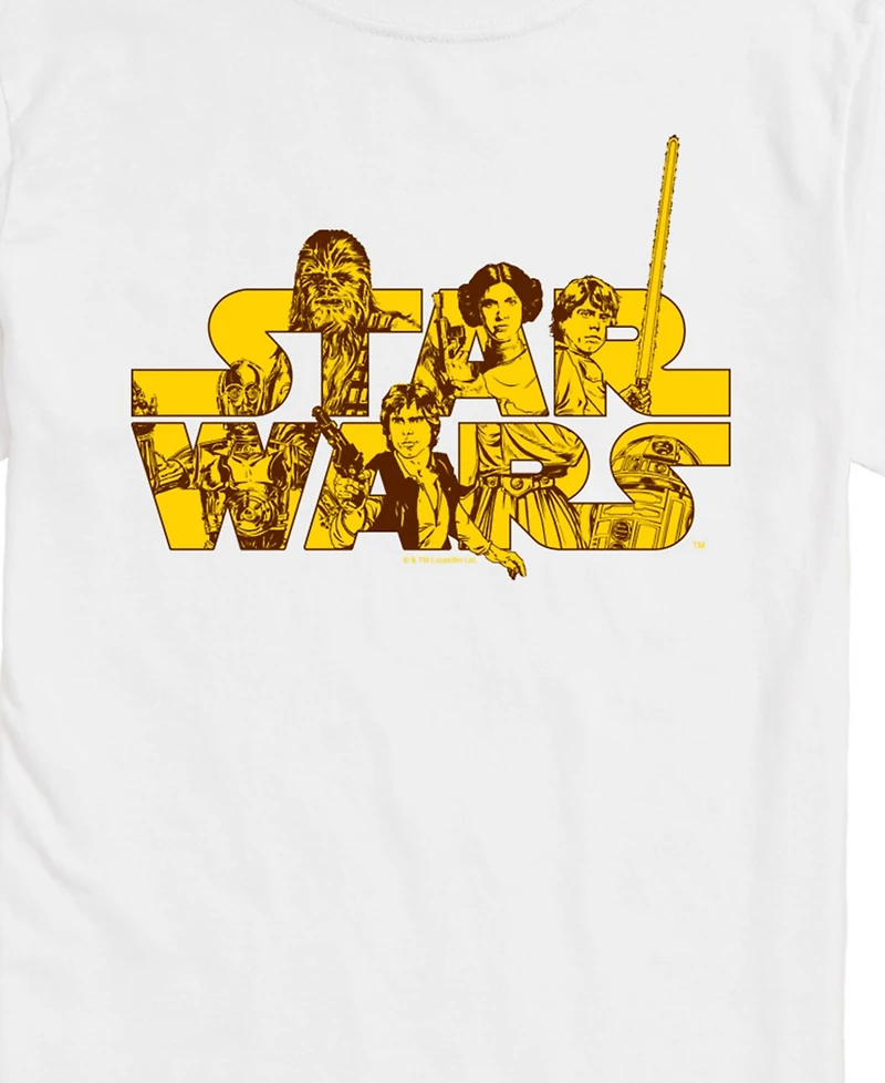 Airwaves Men's Star Wars Character Logo Short Sleeve T-Shirt