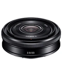 Sony E 20mm f/2.8 Lens, Black, Bundle with 49mm Digital Essentials Filter Kit and 15x15" Lens Wrap
