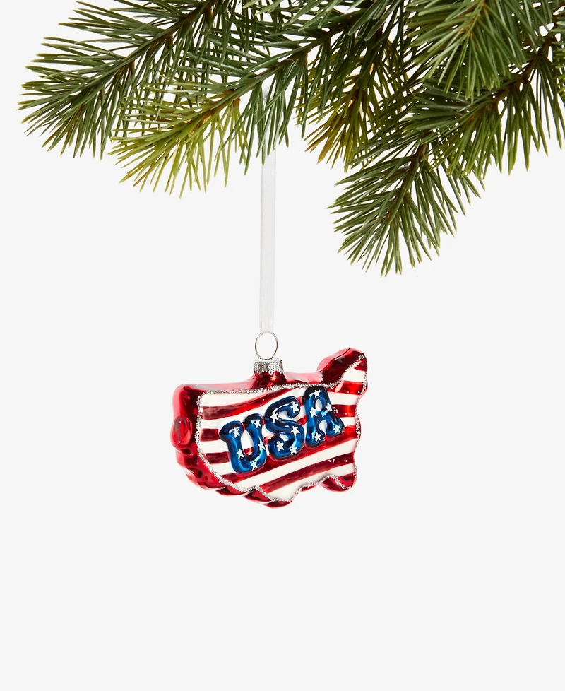 Holiday Lane Eclectic Charm Usa Map Ornament, Macy's Exclusive