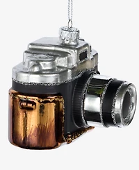 Holiday Lane Eclectic Charm Glass Camera Ornament. Macy's Exclusive