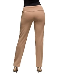 24seven Comfort Apparel Women's Comfortable Stretch High Waist Dress Pants