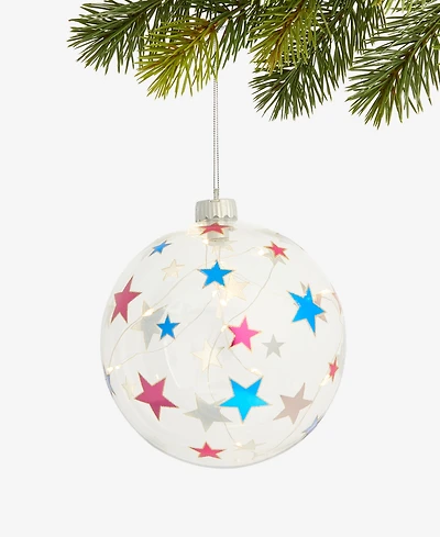 Holiday Lane Merry Magic Light Up Star Ball Ornament, Macy's Exclusive