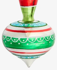 Holiday Lane Merry Magic Glass Finial Ornament, Macy's Exclusive