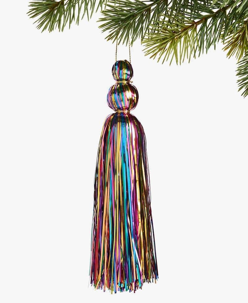 Holiday Lane Merry Magic Metallic Tassel Ornament, Macy's Exclusive