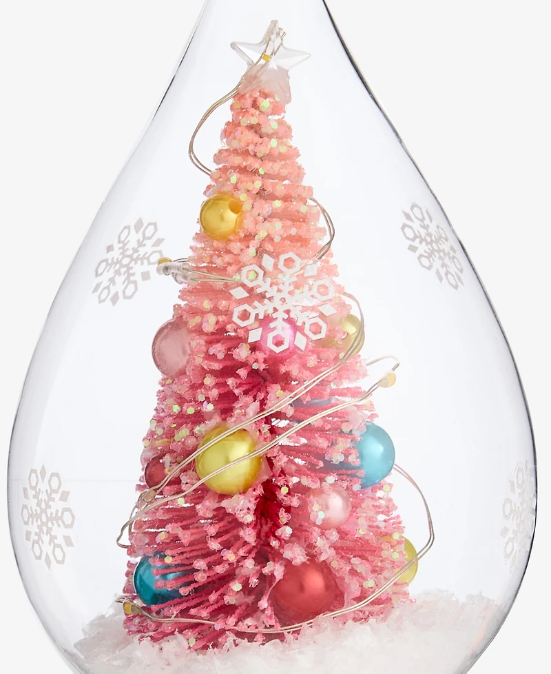 Holiday Lane Merry Magic Pink Tree in Dome Ornament, Macy's Exclusive