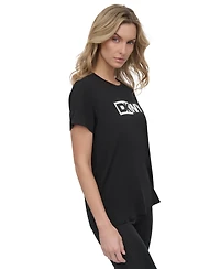 Dkny Sport Women's Colorblocked-Logo Crewneck T-Shirt