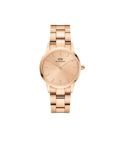 Daniel Wellington Unisex Analog Rose Gold-Tone Stainless Steel Watch, 28mm