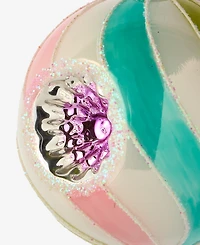 Holiday Lane Pastel Shine Rainbow Reflector Ball Ornament, Macy's Exclusive