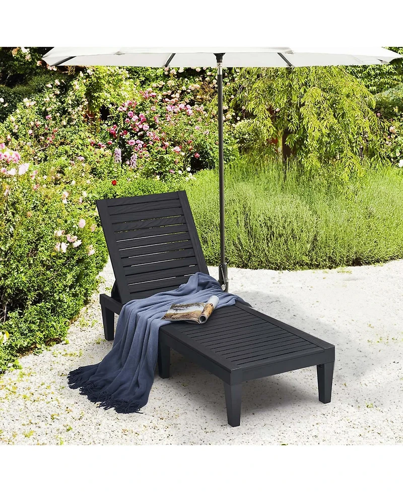 Adjustable & Waterproof Outdoor Patio Chaise Lounge Chairs - 1-Count