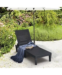 Adjustable & Waterproof Outdoor Patio Chaise Lounge Chairs - 1-Count