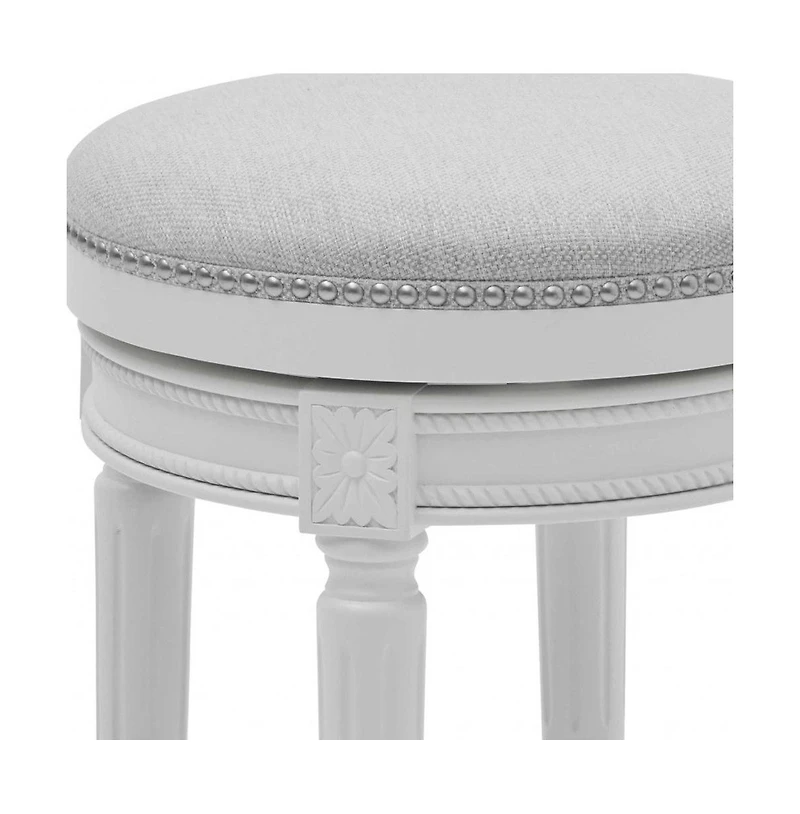 Solid Wood Swivel Backless Bar Height Chair for Kitchen or Bar