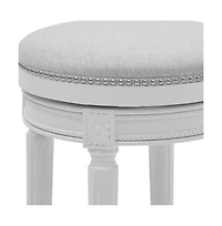 Solid Wood Swivel Backless Bar Height Chair for Kitchen or Bar