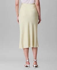 Calvin Klein Women's Logo-Waist Pull-On Midi Skirt