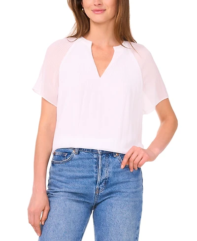 Sam & Jess Women's V-Neck Short-Flutter-Sleeve Top