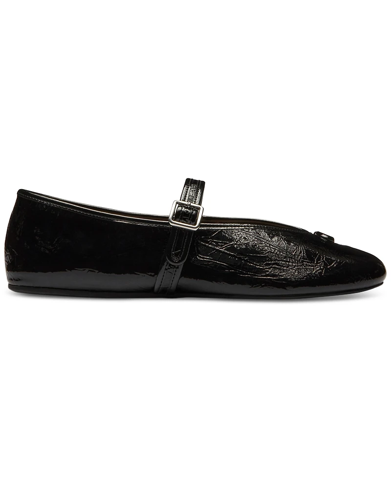 Coach Women's Sculpted C Crinkle Patent Leather Soft Mary Jane Flats
