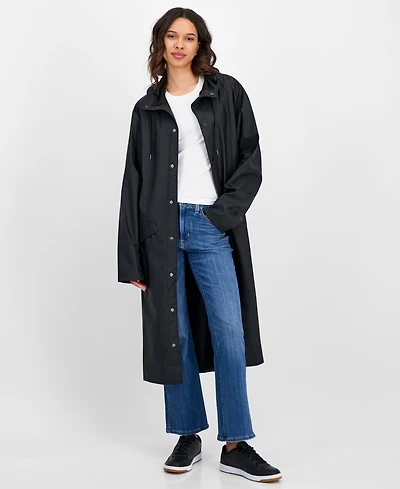 Rains Women's Snap-Front Waterproof Maxi Raincoat