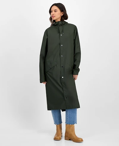 Rains Women's Snap-Front Waterproof Maxi Raincoat
