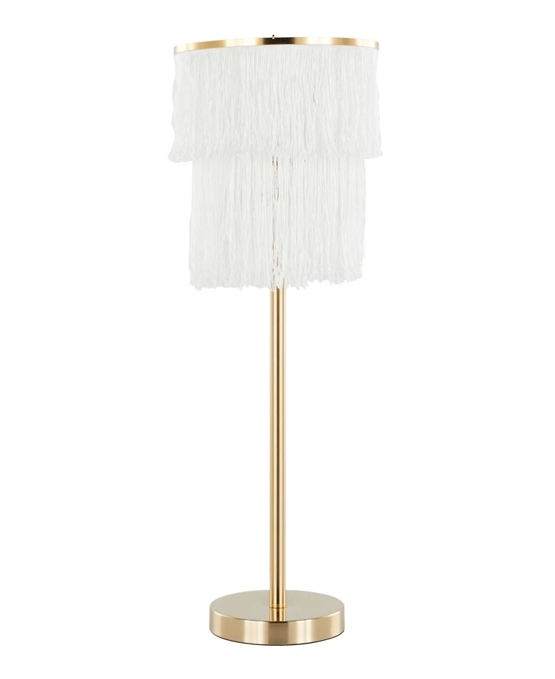 Lumisource 25" Metal Fringe Contemporary Buffet Lamp, Set of 2