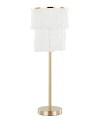 Lumisource 25" Metal Fringe Contemporary Buffet Lamp, Set of 2