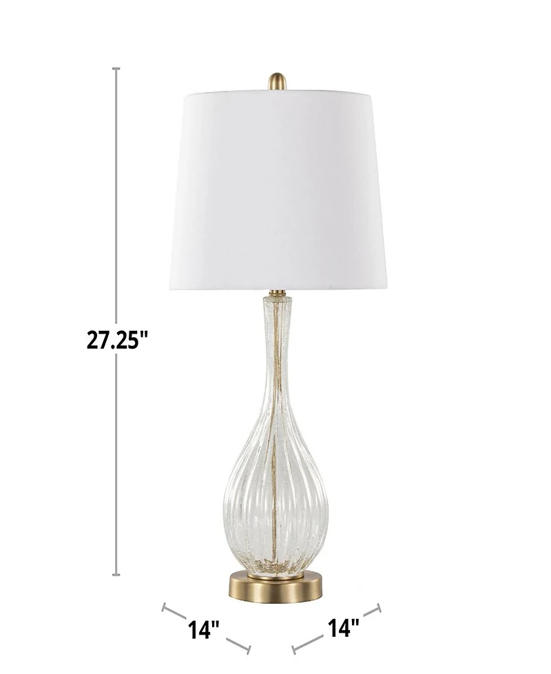 Lumisource 27" Glass Jenny Contemporary Table Lamp, Set of 2