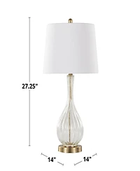 Lumisource 27" Glass Jenny Contemporary Table Lamp, Set of 2
