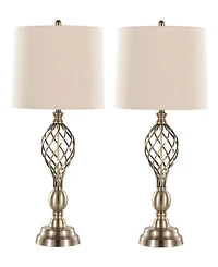 Lumisource 29" Metal Linx Twist Contemporary Table Lamp, Set of 2