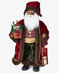 Holiday Lane Heritage African American Santa With Wine, Macy's Exclusive