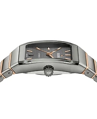 Rado Unisex Swiss Automatic Anatom Rose Gold Pvd Stainless Steel & Gray Ceramic Bracelet Watch 33mm