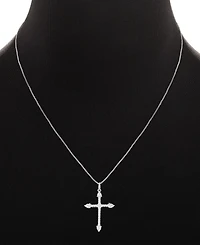 Giani Bernini Cubic Zirconia Cross Pendant Necklace & Stud Earrings Set in Sterling Silver, Exclusively at Macy's