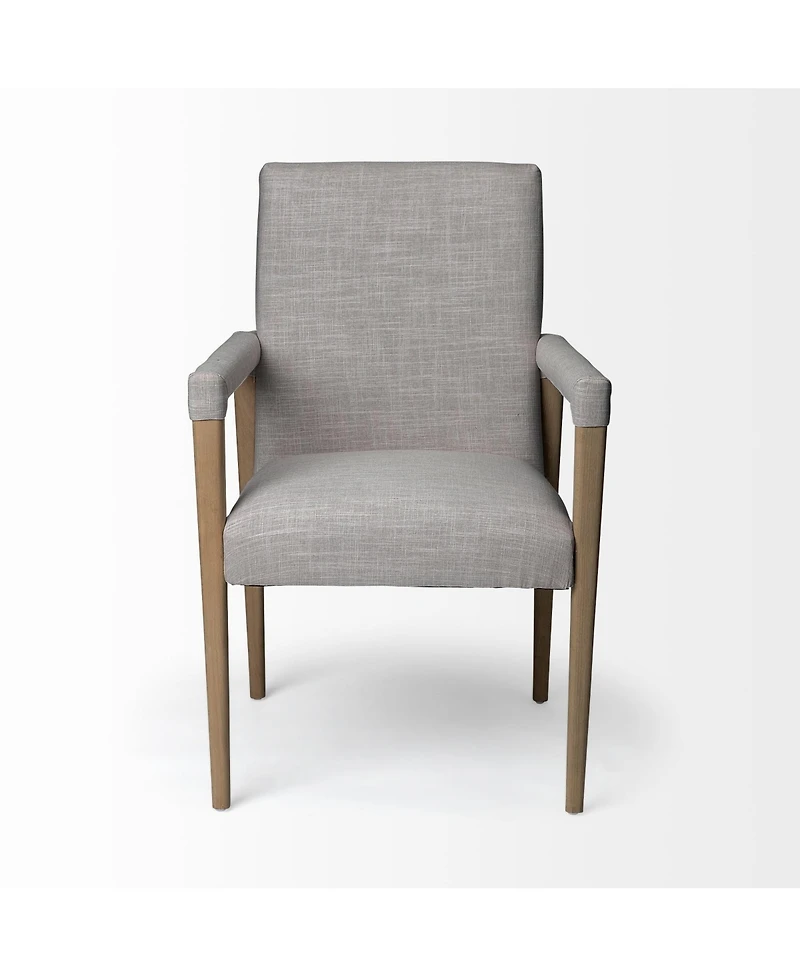 Upholstered Fabric King Louis Back Dining Arm Chair