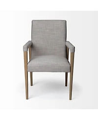 Upholstered Fabric King Louis Back Dining Arm Chair