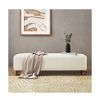 Modern Upholstered Ottoman Bench,Comfortable End-of-Bed Seat for Bedroom or Living Room-The Pop Home