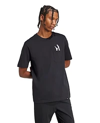 adidas Men's Lounge Slides Graphic Pocket T-Shirt