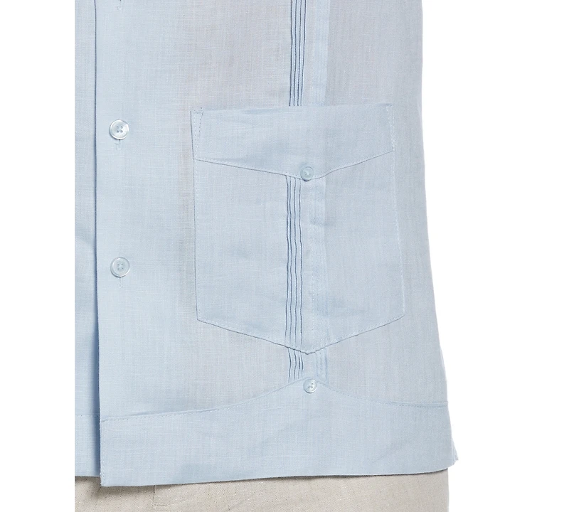 Cubavera Men's 100% Linen Short Sleeve 4 Pocket Guayabera Shirt
