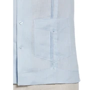Cubavera Men's 100% Linen Short Sleeve 4 Pocket Guayabera Shirt