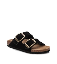 Women's Suede Double Strap Buckle Sandals By Xti