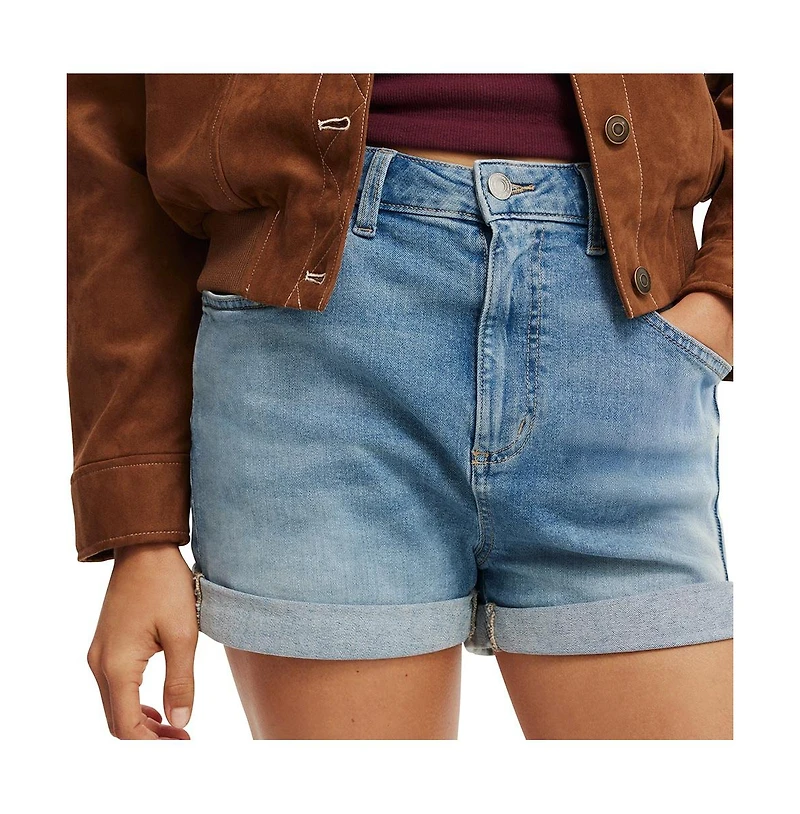 Cotton On Women's High Rise Micro Denim Short