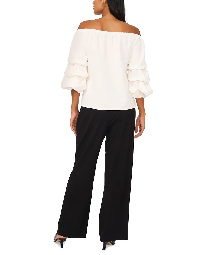 Msk Women's Off-The-Shoulder Embellished-Sleeve Top