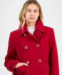 Maralyn & Me Juniors' Double-Breasted Collared Coat