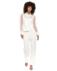 Muse Women's Straight-Leg Tuxedo Pants