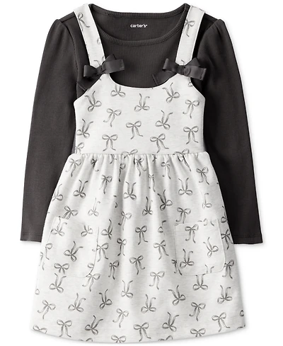 Carter's Toddler Girls 2-Pc. Bow Print Dress Set