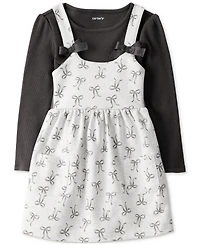 Carter's Toddler Girls 2-Pc. Bow Print Dress Set